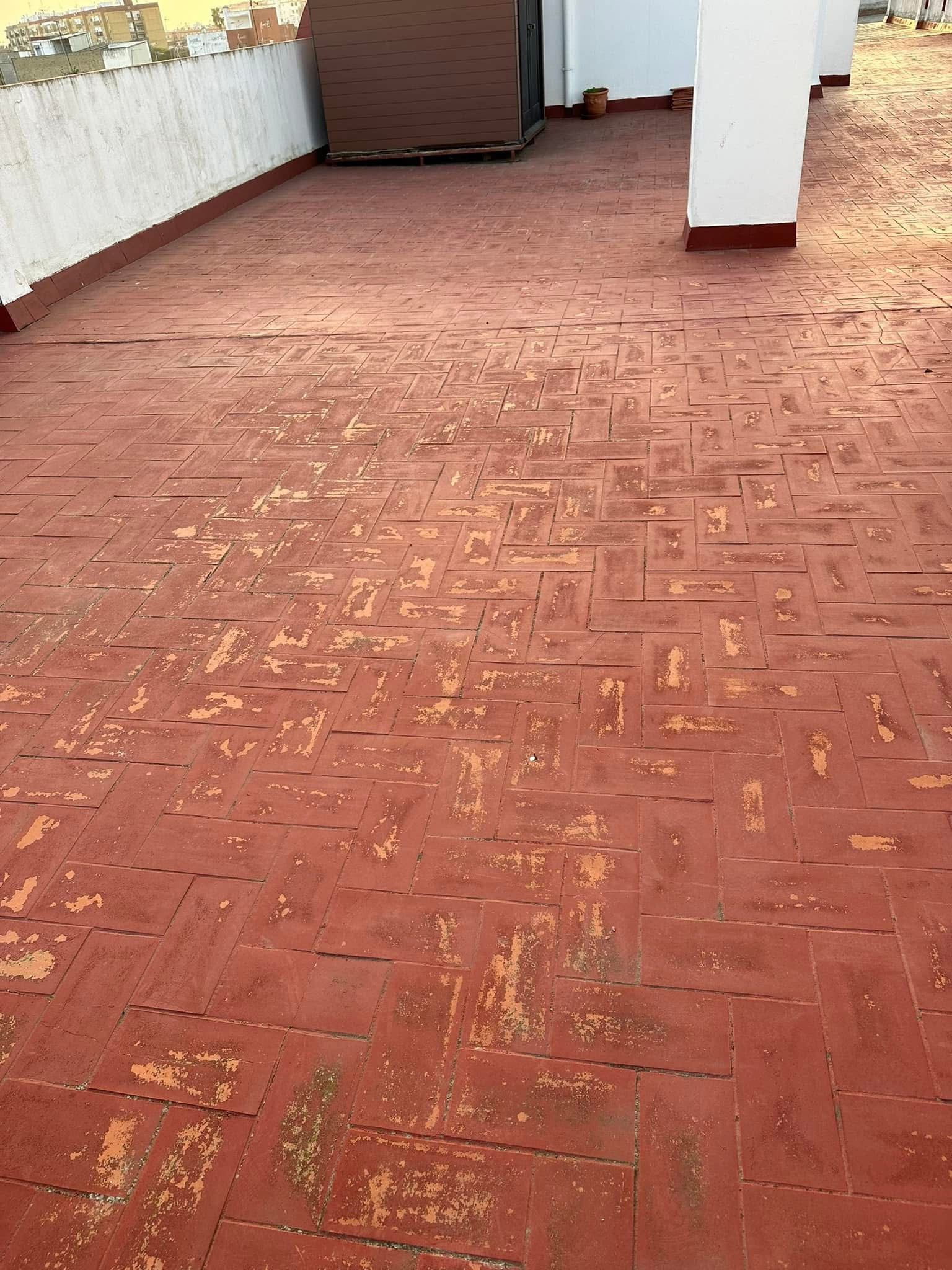 Impermeabilización con caucho y filtro antes